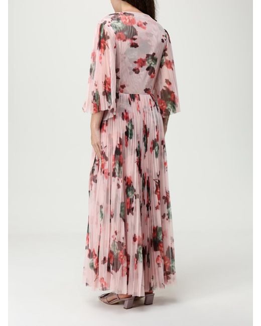 Philosophy Di Lorenzo Serafini Pink Floral Pleated Wrap Dress