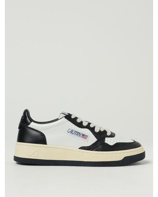 Autry White Medalist Leather Sneakers