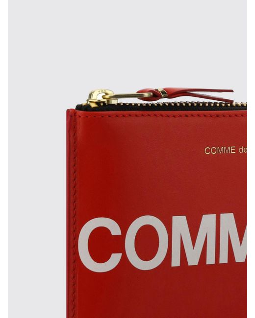 Comme des Garçons Red Leather Coin Purse for men