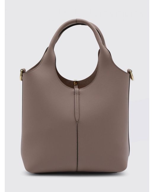 Tod's Brown Small Leather Shopping Tote Bag