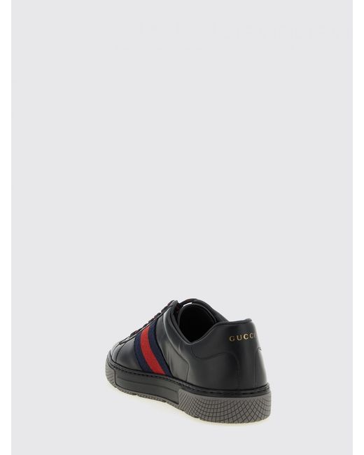 Gucci Black Ace Leather Sneakers for men