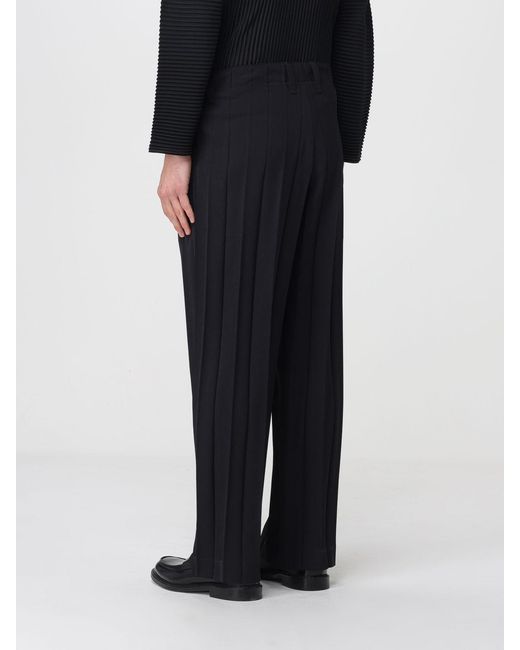 Homme Plissé Issey Miyake Black Crepe Tailored Trousers for men
