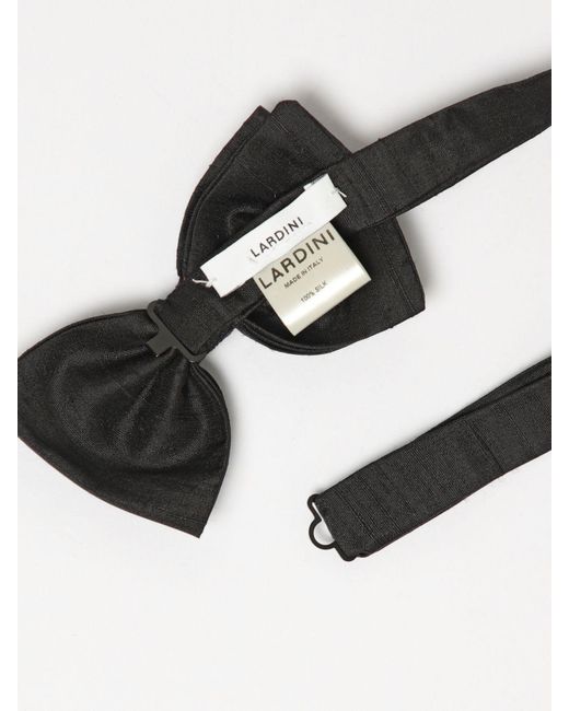 Pajarita De Seda Lardini de hombre de color Black