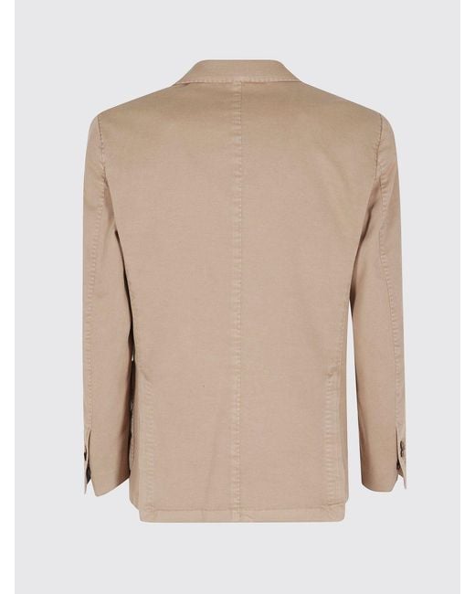 Santaniello Natural Cotton Single-Breasted Blazer for men
