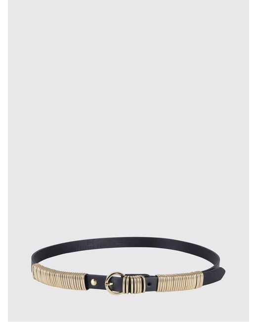FEDERICA TOSI White Adjustable Smooth Leather Belt With Buckle