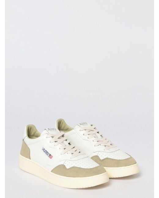 Autry Natural Medalist Low Leather Sneakers for men