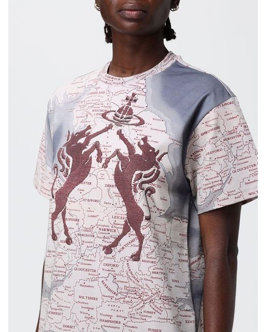 Vivienne Westwood Gray Printed Cotton T-Shirts