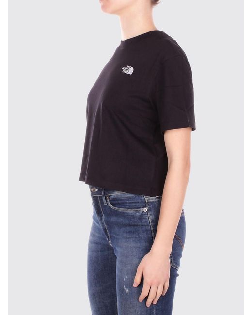 The North Face Black Cotton T-Shirt With Logo