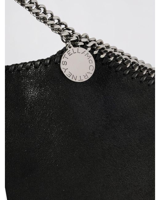 Stella McCartney Black Falabella Cracked Synthetic Suede Tote Bag
