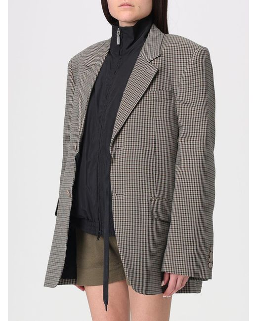 Balenciaga Gray Vichy Lyocell Blazer