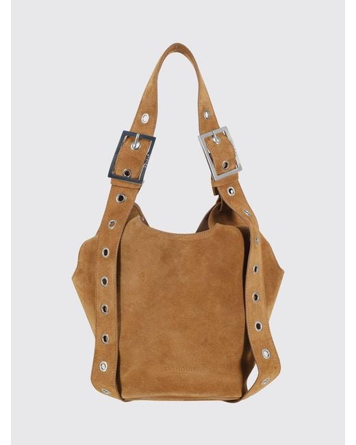 Dondup Brown Leather Hobo Bag