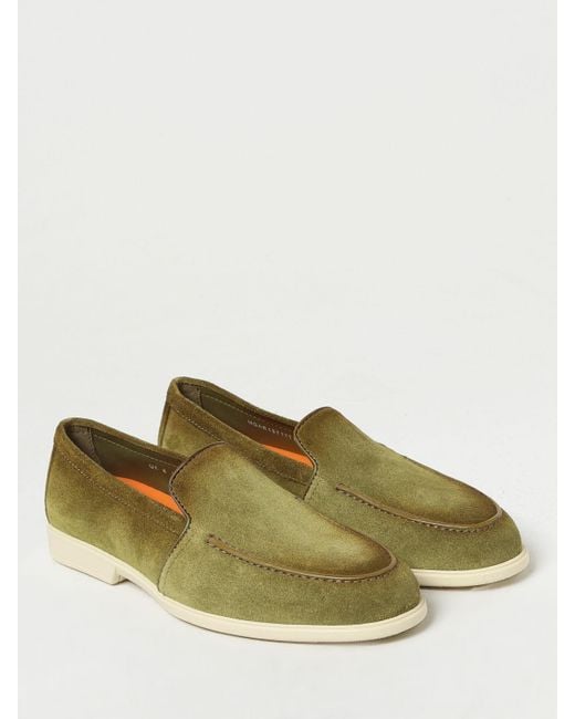 Santoni Green Loafers for men