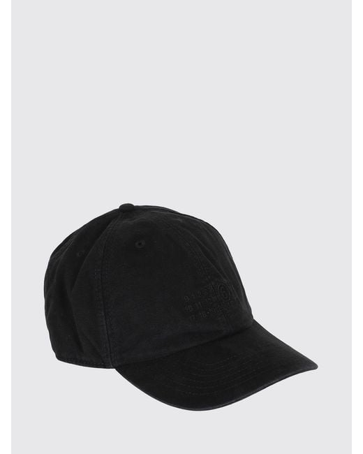 MM6 by Maison Margiela Black Baseball Cap for men