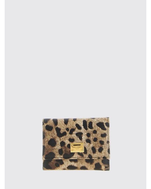 Dolce & Gabbana Metallic Dolce &Amp Gabbana Animal Print Leather Wallet