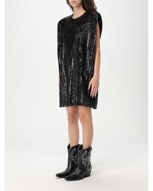 Golden Goose Deluxe Brand Black Sequin Mini Dress Relaxed Fit