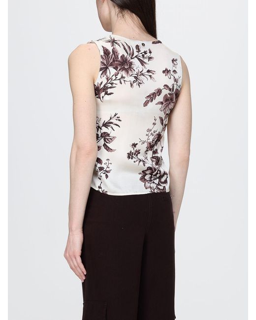 Liu Jo White Viscose Top With Floral Print By