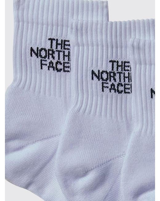 The North Face Blue Multi Sport Cushioned Quarter Length 3 Pack Socks for men