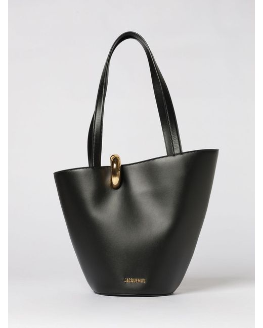 Jacquemus Black Bambola Medium Leather Bag