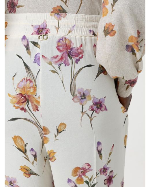 Pantalón Mujer Twinset de color White