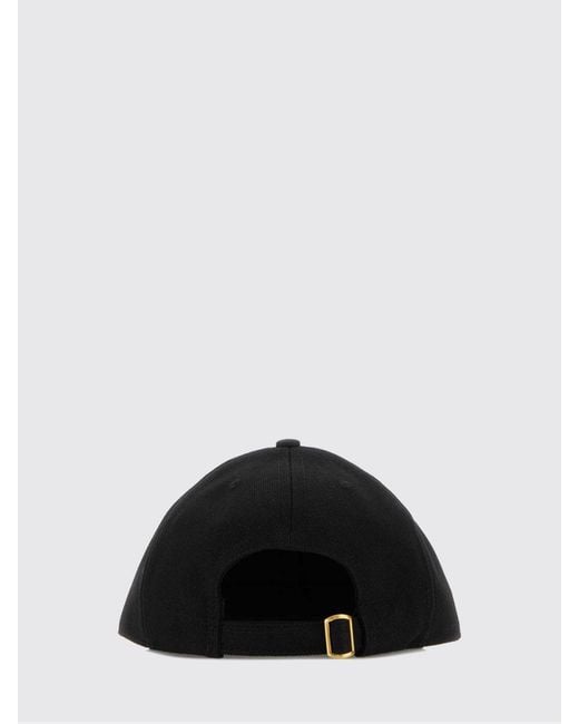 Willy Chavarria Black Twill Hat With Embroidered Slogan for men