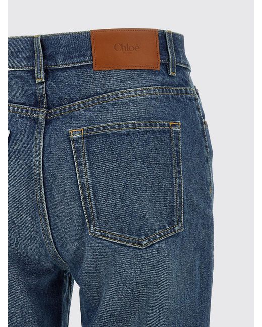 Chloé Blue Chlo&Eacute Flared Cotton Denim Jeans