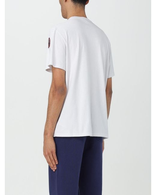T-shirt in cotone con logo di Parajumpers in White da Uomo