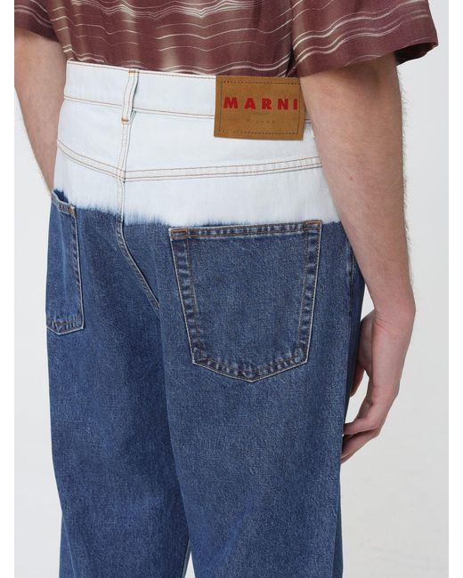 Marni Blue Bicolor Jeans for men