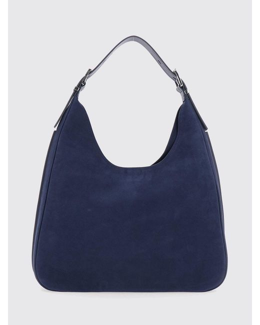 Michael Kors Blue Nolita Large Nubuck Hobo Shoulder Bag