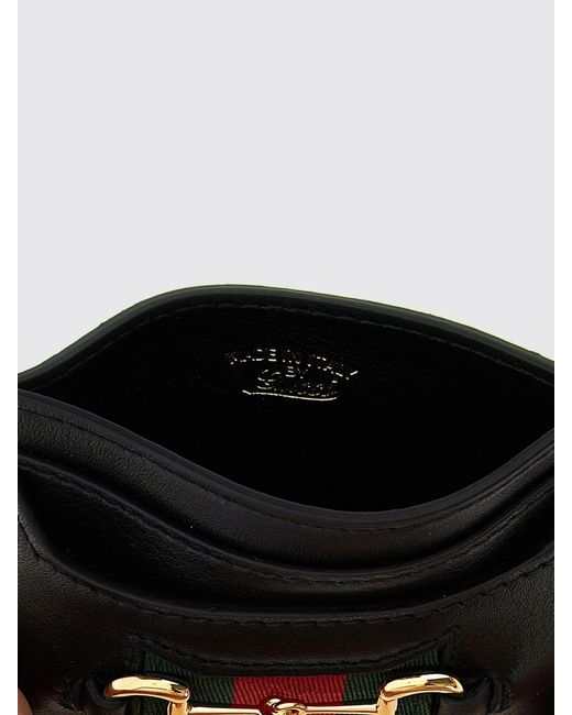 Gucci White Web Horsebit Card Holder