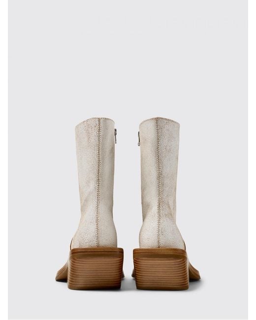 CAMPERLAB White Quetal Crackled Leather Ankle Boots for men