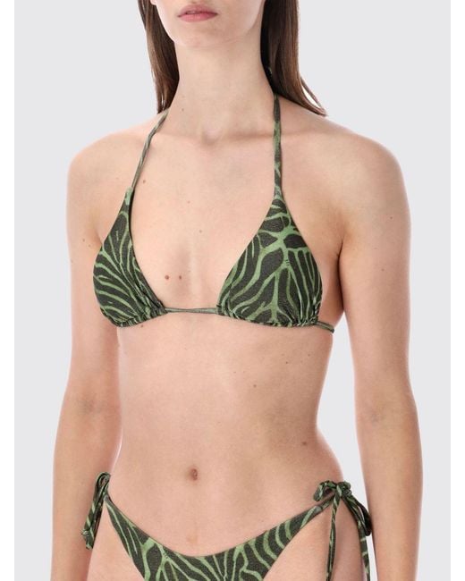 MATINEÉ Natural Zebra Print Triangle Bikini With Tie Fastenings