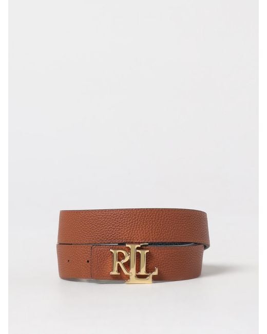Ralph Lauren White Reversible Grained Leather Belt