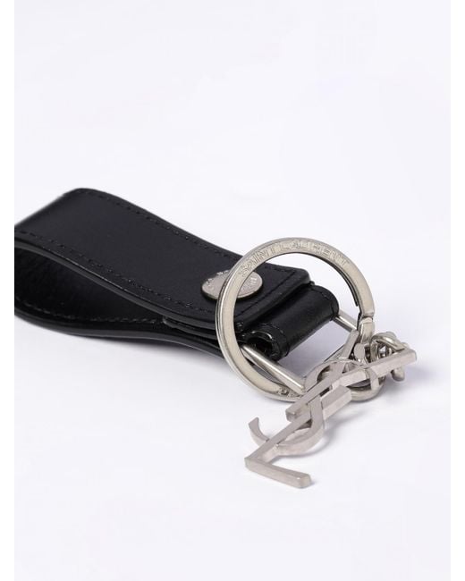 Saint Laurent White Keyring for men