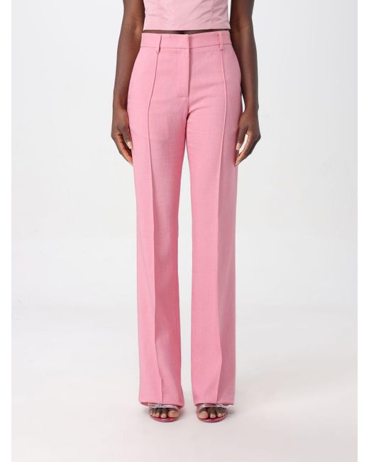 Pantalone in misto viscosa di MSGM in Pink