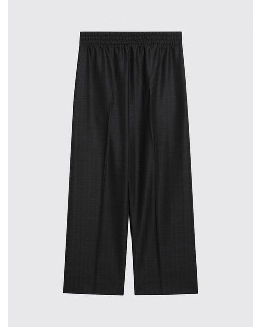 Fear Of God Black Wide-Leg Pure Virgin Wool Trousers With Drawstring Waist for men