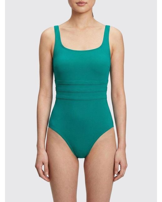 Traje De Baño De Una Pieza De Nailon Eres de color Green
