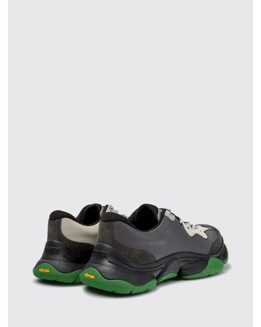 Camper Green Twins Bicolour Leather Trainers With Vibram Sole And Ortholite Insole for men