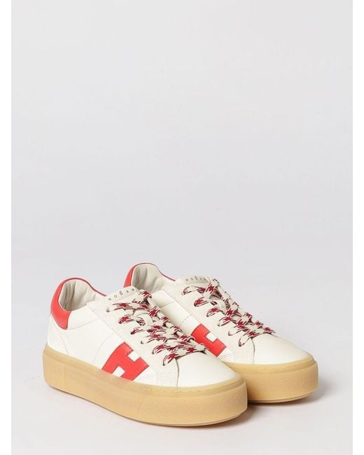 Hogan Pink Crosswind Leather Sneakers