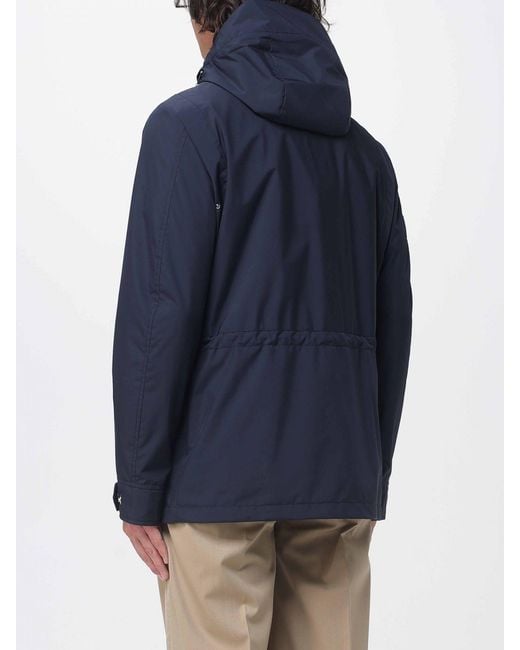 Moorer Blue Recco-Stp Pea Coat for men