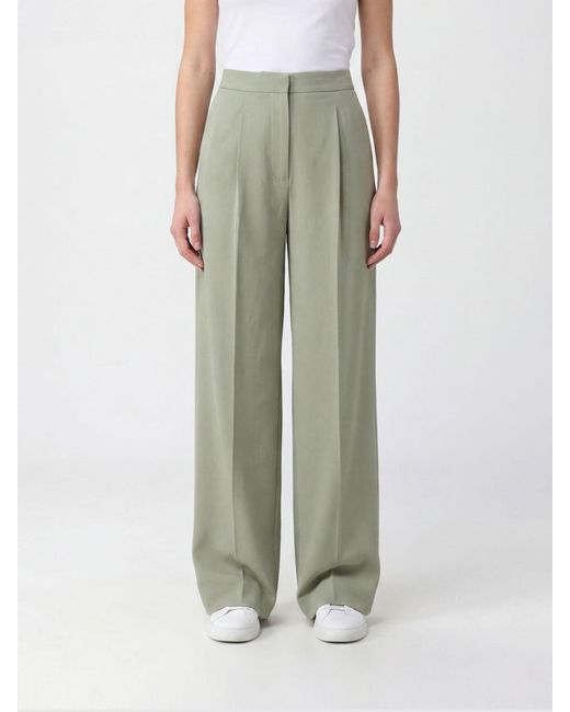 Alberta Ferretti Green Crêpe Tailored Trousers