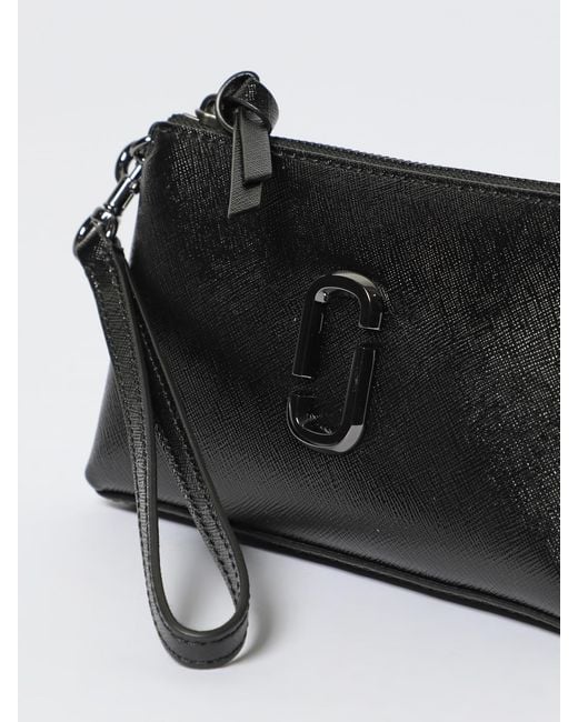 Marc Jacobs Black The Snapshot Wristlet Saffiano Leather Clutch