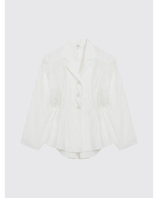 Chloé White Chlo&Eacute Silk Blend Shirt