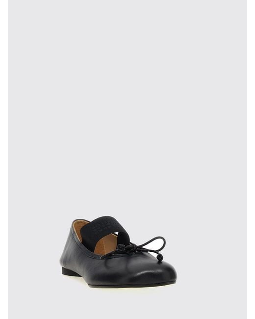 MM6 by Maison Margiela White Anatomic Tabi Mary Jane Ballerinas