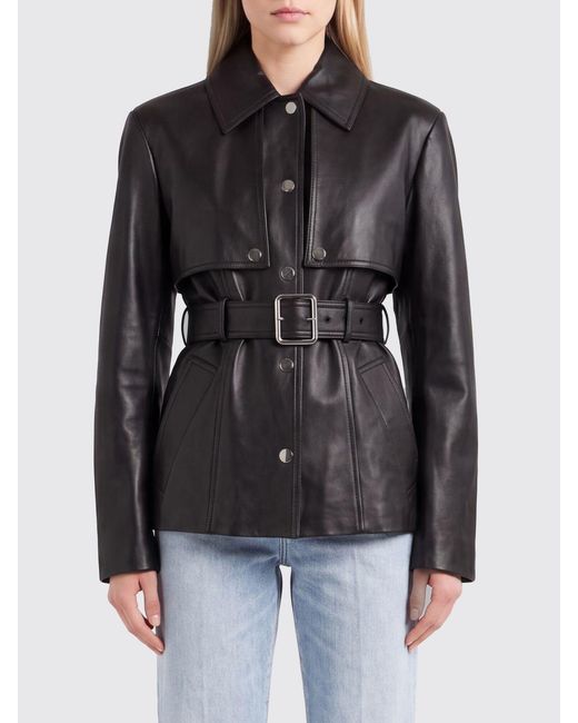 Sportmax Black Lambskin Leather Jacket