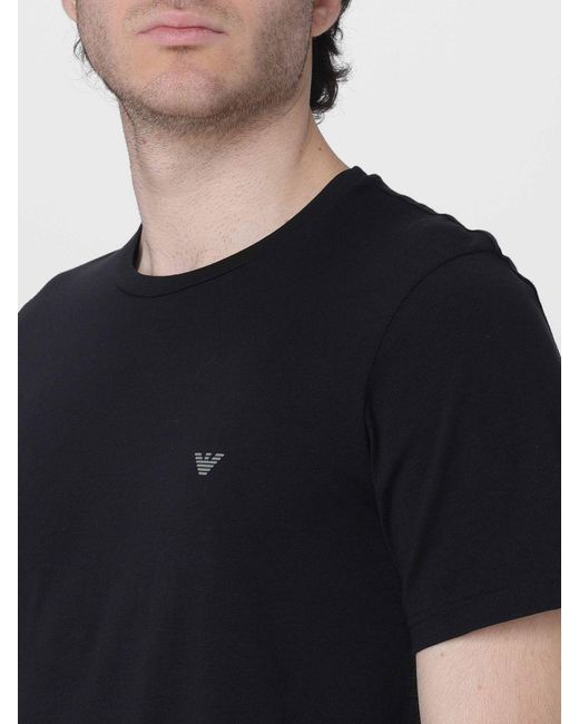 Emporio Armani Black Set Of 2 T-Shirts for men