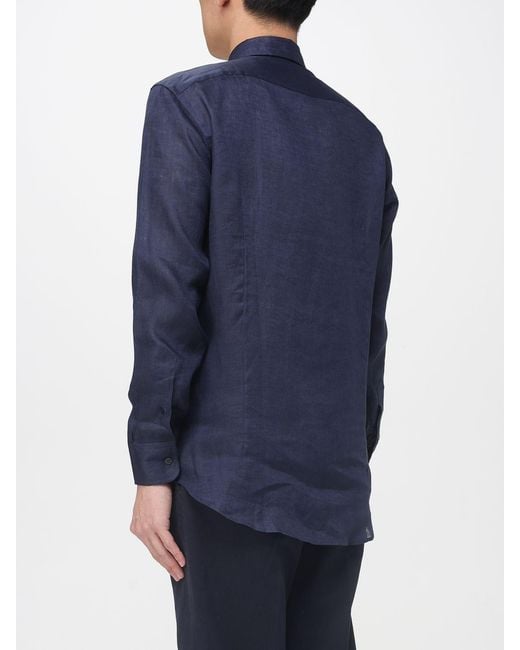 Etro Blue Linen Shirt for men