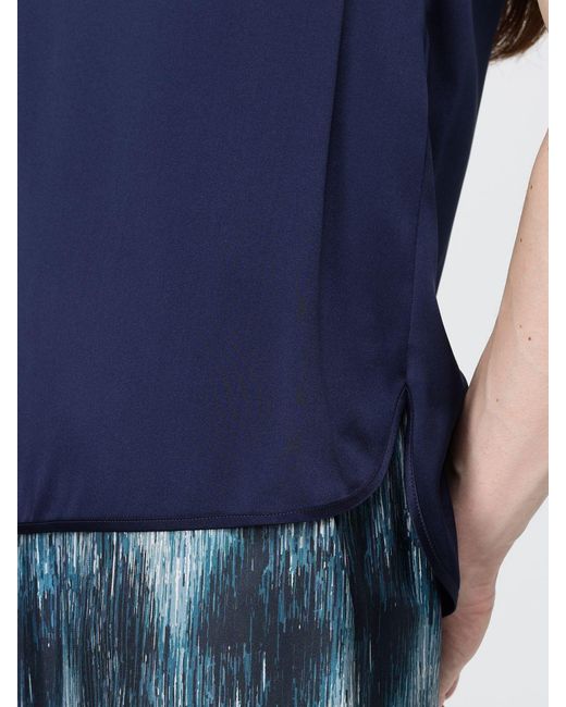 Max Mara Blue Satin Top