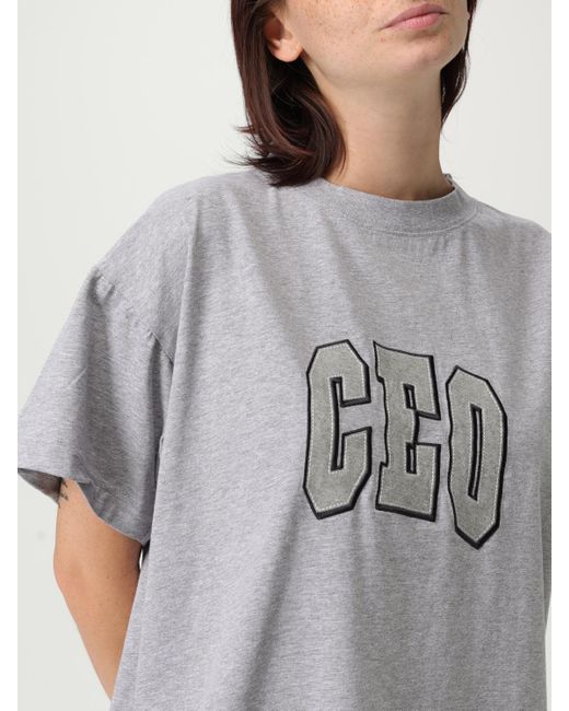 Camiseta Mujer Balenciaga de color Gray