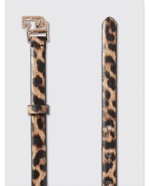 Liu Jo White Animal Print Synthetic Leather Belt