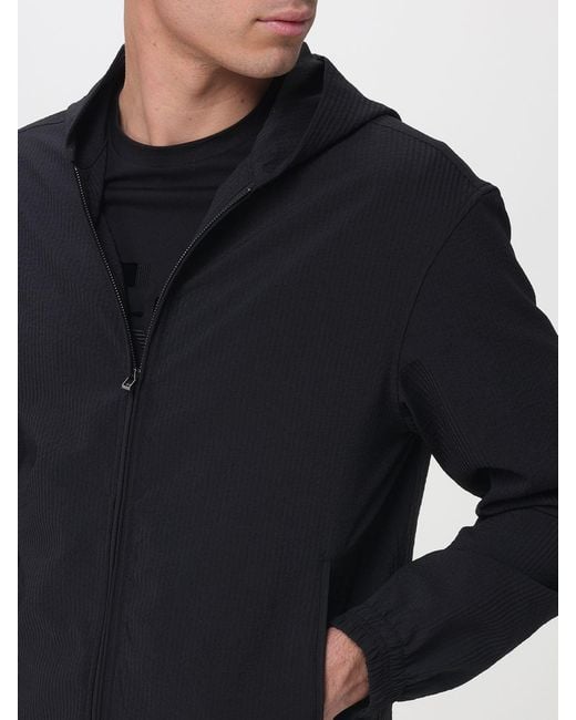 Emporio Armani Blue Polyester Windbreaker for men